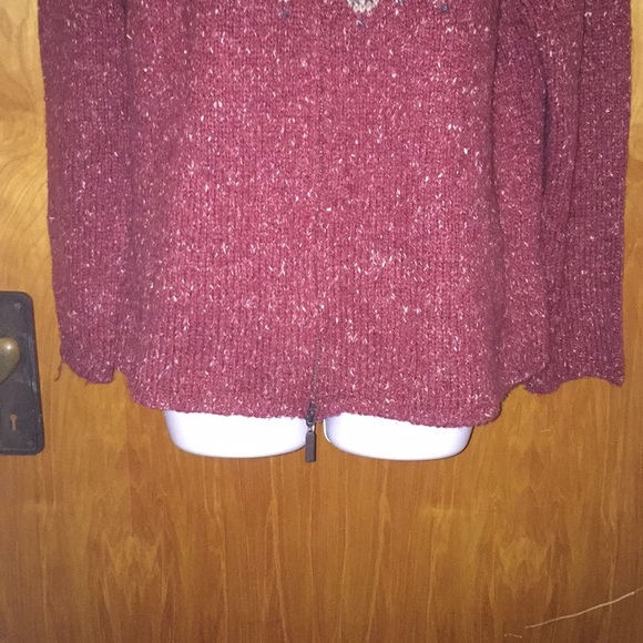 One on One Orange Zip-Up Cardigan Size XL - Picture 3 of 7